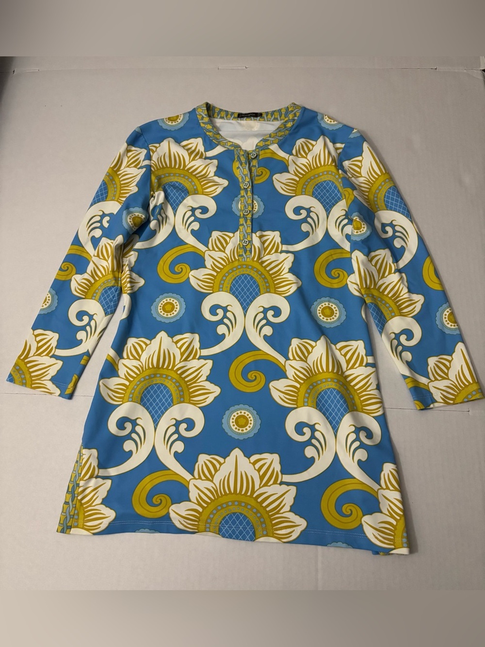J. McLaughlin" Blouse  shift dress long sleeve Size XS